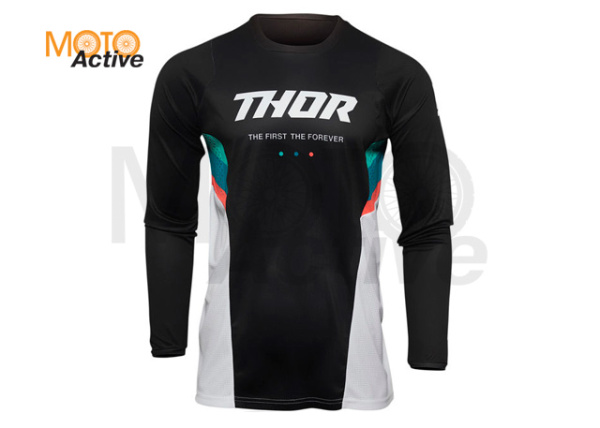 Джерси для мотокросса Thor Pulse React, White-Black